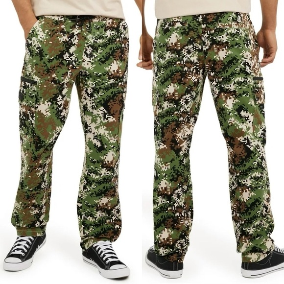 Dogg Supply by Snoop Dogg Men’s Pull On Elastic Waist Cargo Pants Army Camo XS - Picture 1 of 15